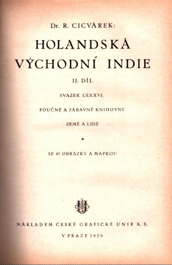 R. Cicvárek: HOLANDSKÁ VÝCHODNÍ INDIE