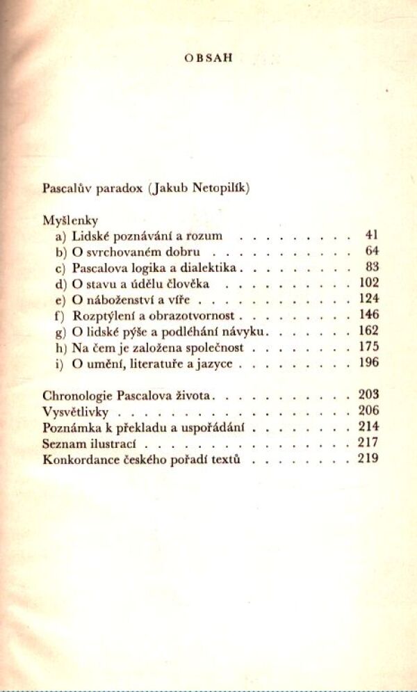 Blaise Pascal: MYŠLIENKY
