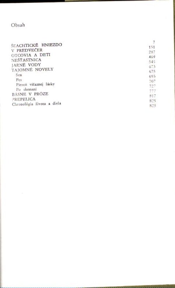 Ivan Sergejevič Turgenev: OTCOVIA A DETI. NEŠŤASTNICA A INÉ