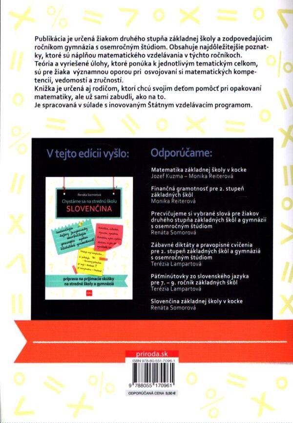 Monika Reiterová: MATEMATIKA - CHYSTÁME SA NA STREDNÚ ŠKOLU