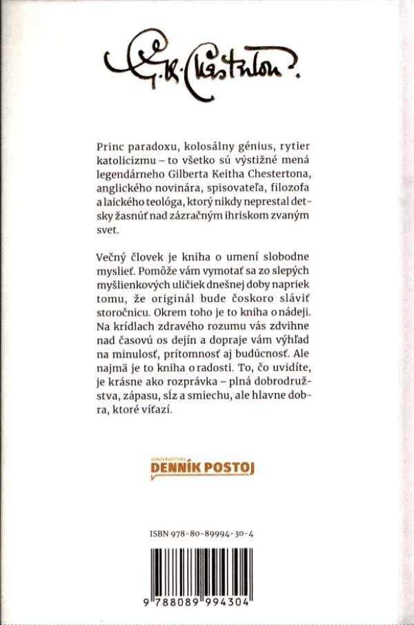 G. K. Chesterton: VEČNÝ ČLOVEK