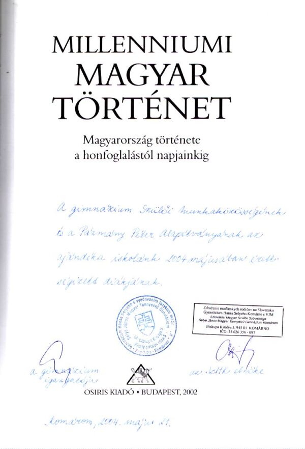 MILLENNIUM MAGYAR TÖRTÉNET