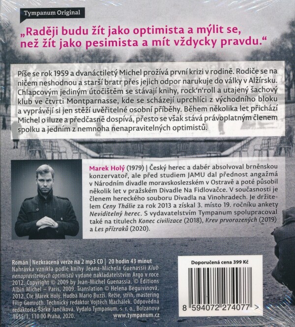 Jean-Michel Guenassia: KLUB NENAPRAVITELNÝCH OPTIMISTŮ - AUDIOKNIHA