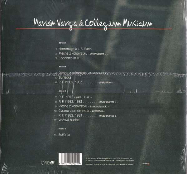Marián Varga a Collegium Musicum: HOMMAGE A MARIÁN VARGA - LP