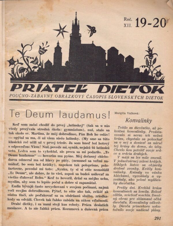 PRIATEĽ DIETOK 1937