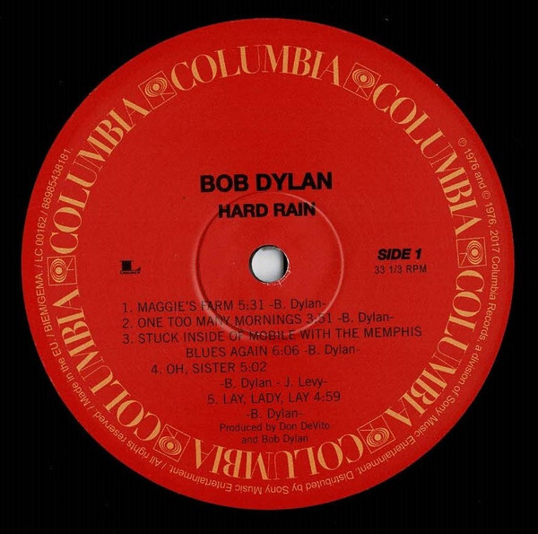 Bob Dylan: HARD RAIN - LP